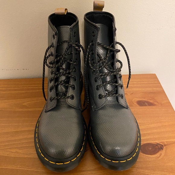 Dr. Martens Vegan Black Boots - Picture 1 of 5